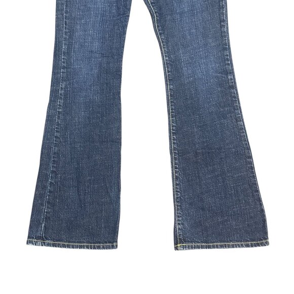 Paper Denim & Cloth Womens 26/2 Blue Denim Boot Cut Jeans Dark Wash 5 Pocket - Picture 6 of 15